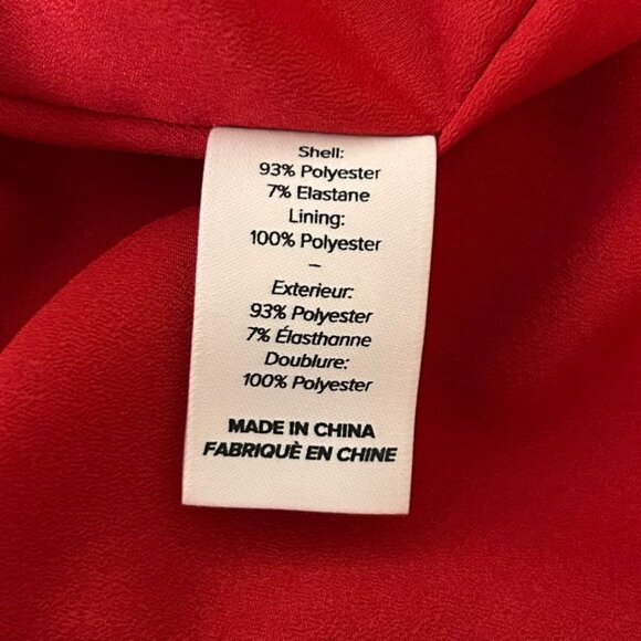 Cinq a Sept Long Sleeve McKenna Knot-Front Shirtdress Warm Cranberry Size 6 - Picture 8 of 9